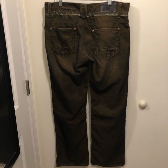 Distressed Brown Cotton Casual Pants - Picture 2 of 6
